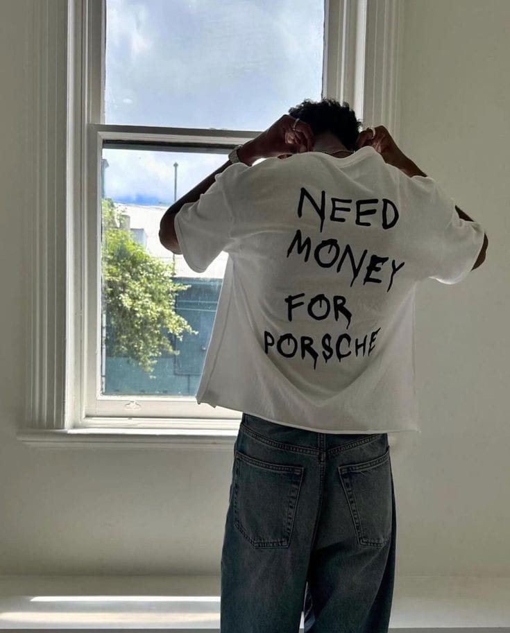 Short Sleeve T-Shirt: neeed money for porche Short Sleeve T-Shirt: neeed money for porche