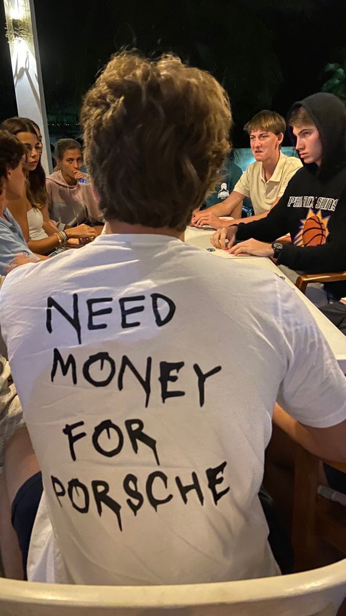 Short Sleeve T-Shirt: neeed money for porche Short Sleeve T-Shirt: neeed money for porche