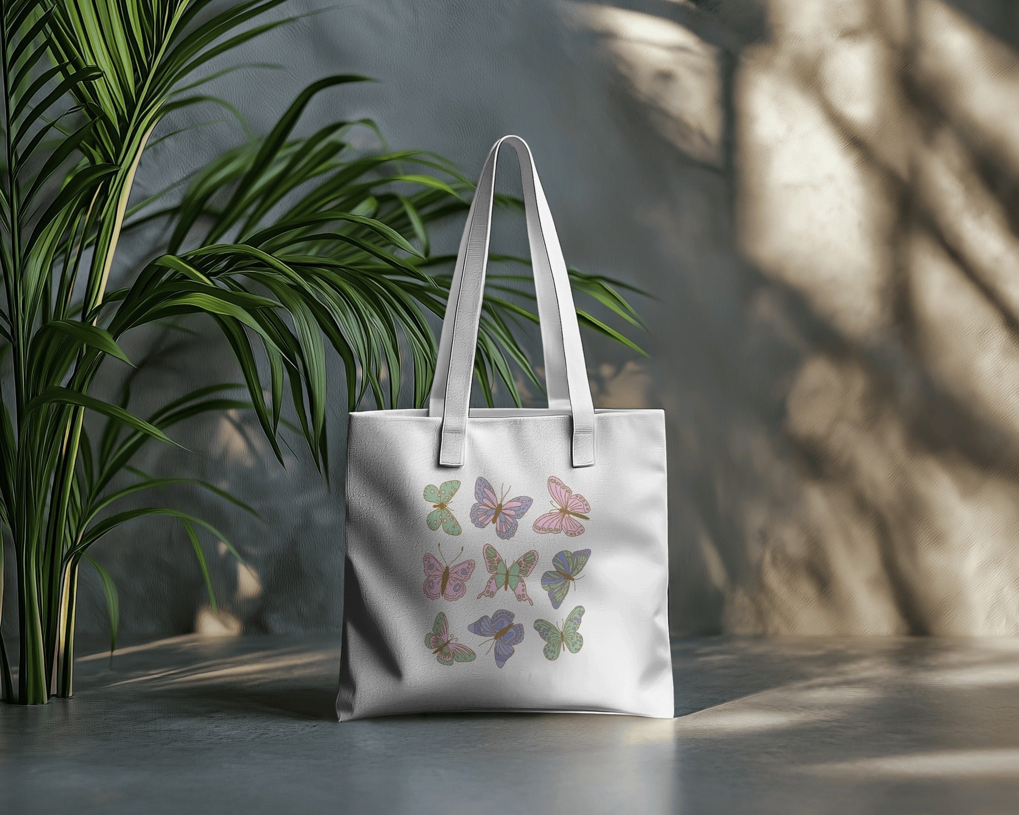 Canvas Tote Bag: Butterflies Canvas Tote Bag: Butterflies