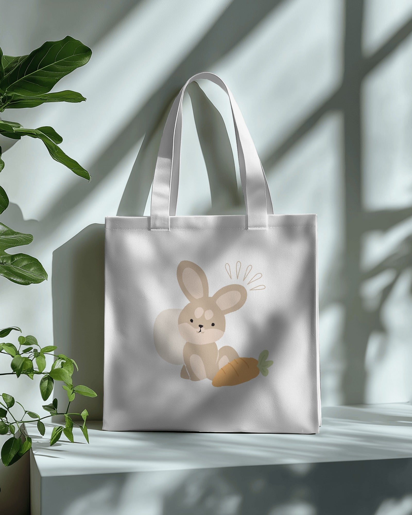 Canvas Tote Bag: Rabbit Canvas Tote Bag: Rabbit