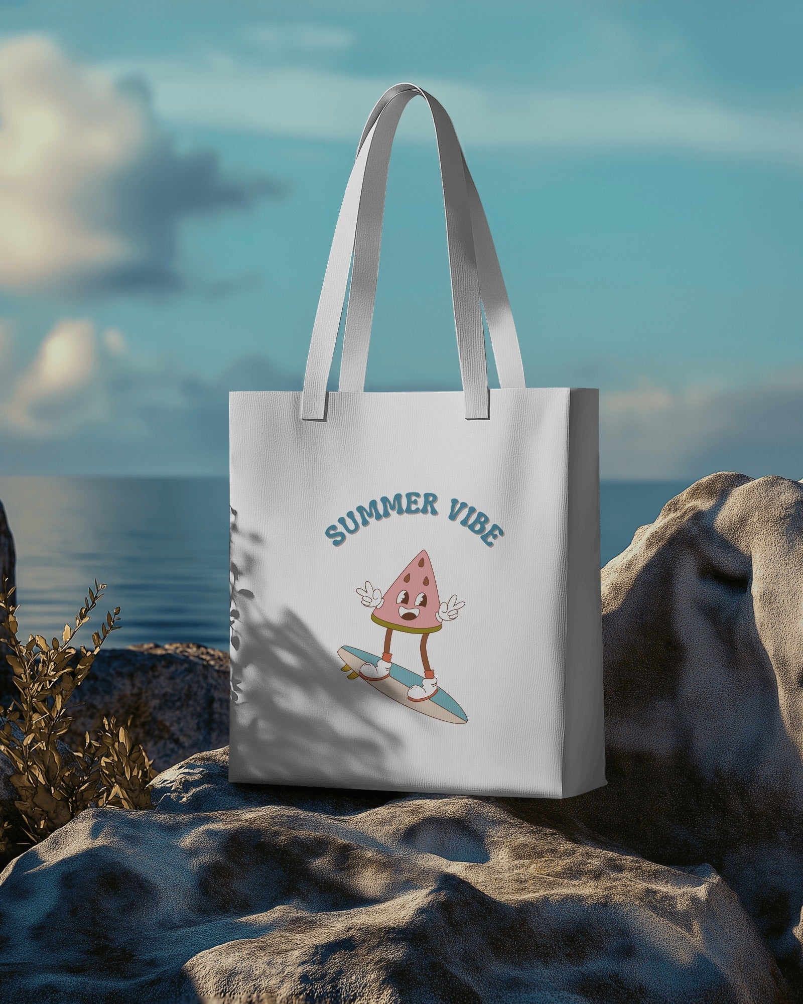 Canvas Tote Bag: Summer Canvas Tote Bag: Summer