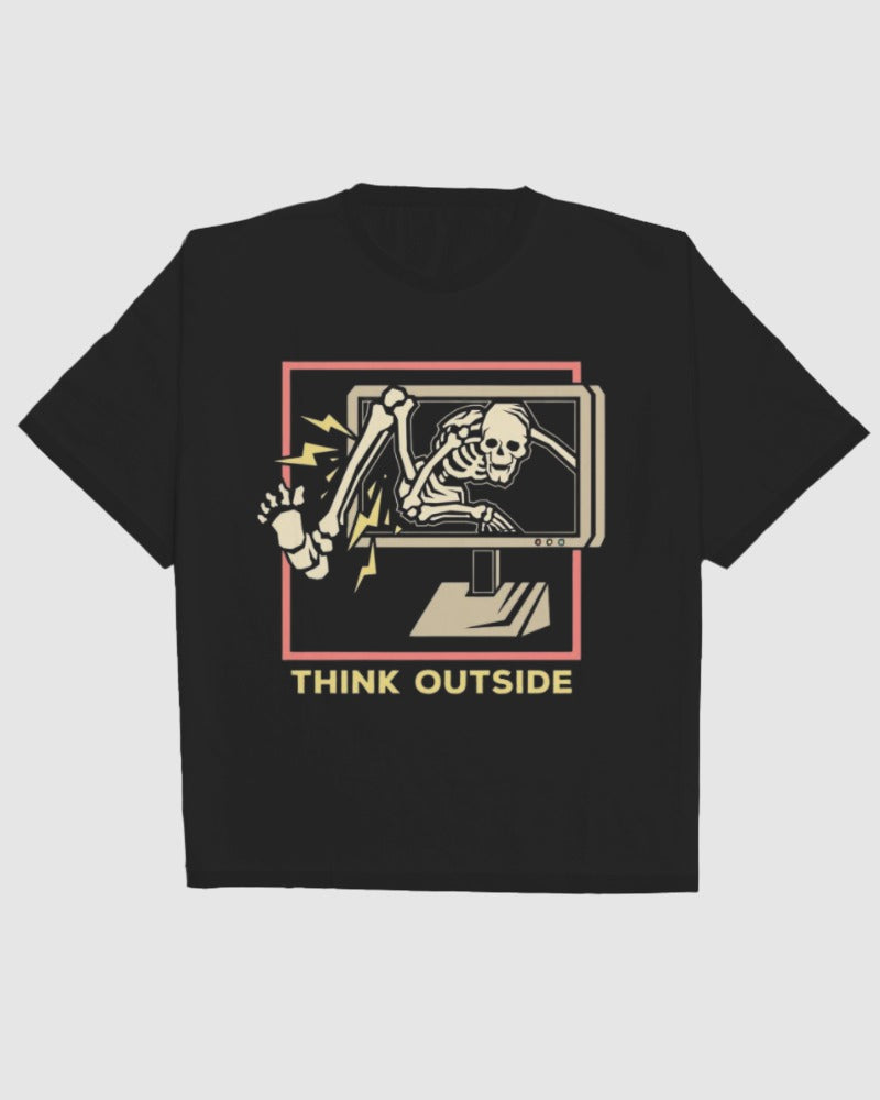 Unisex Short Sleeve T-Shirt: Think Outside(Humor) Unisex Short Sleeve T-Shirt: Think Outside(Humor)