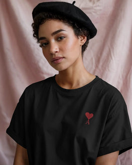 Unisex Short Sleeve T-shirt: Heart with "A"