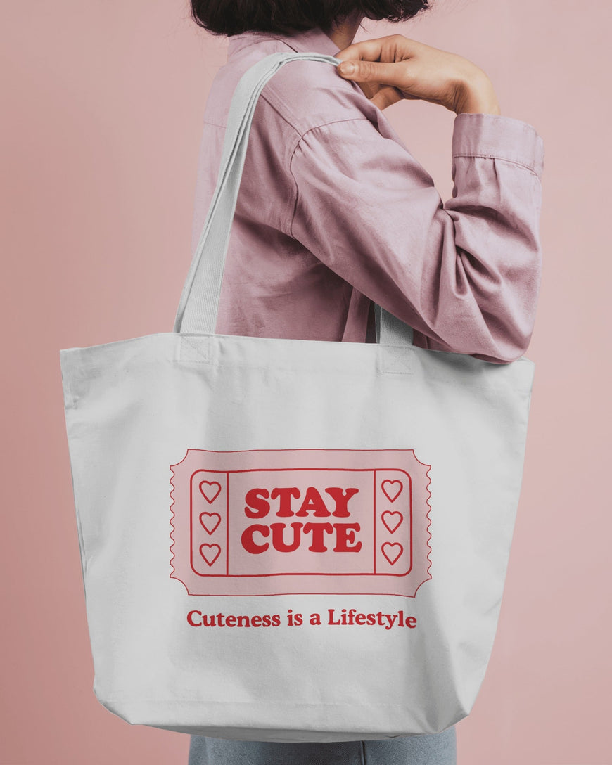 Canvas Tote Bag: Cute